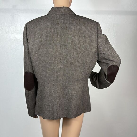 Tahari Brown One Button Closure Blazer Jacket Size 12 - Picture 3 of 10